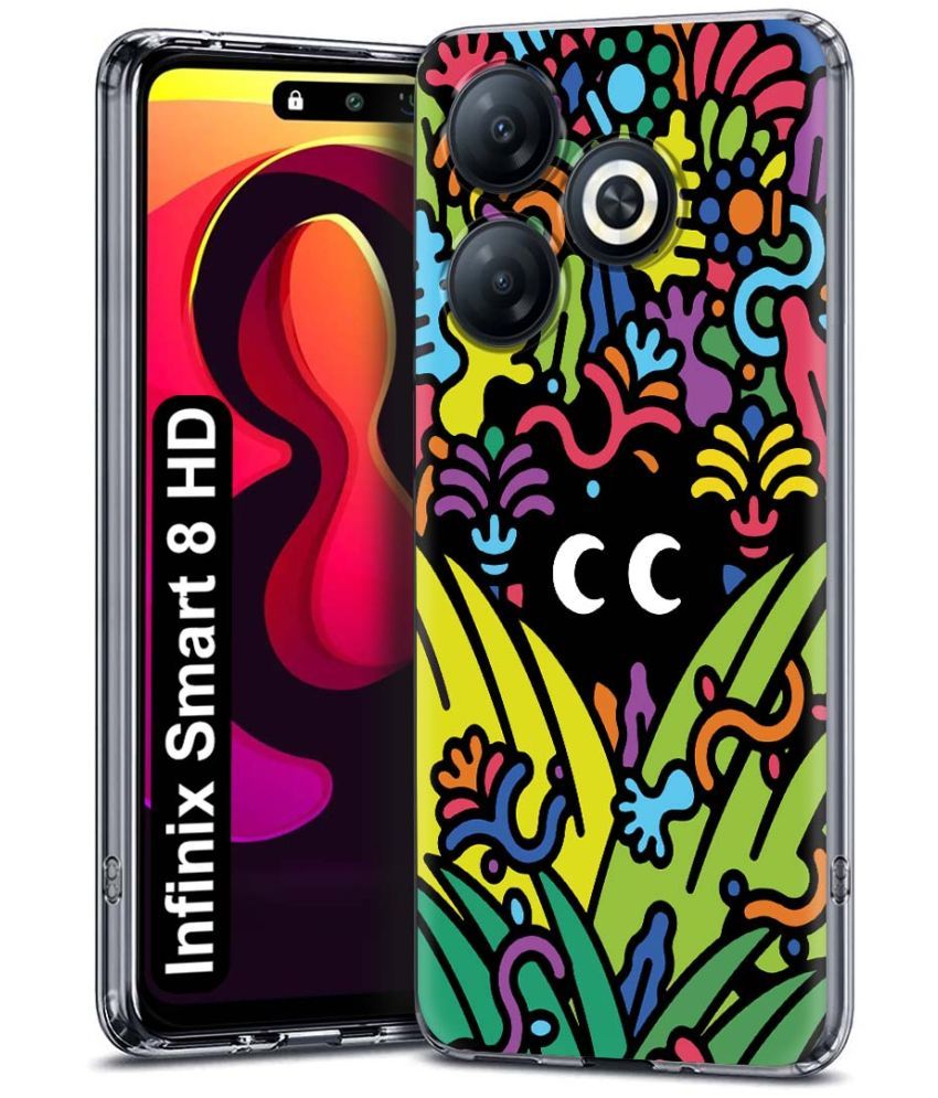     			Fashionury Multicolor Printed Back Cover Silicon Compatible For Infinix Smart 8 HD ( Pack of 1 )