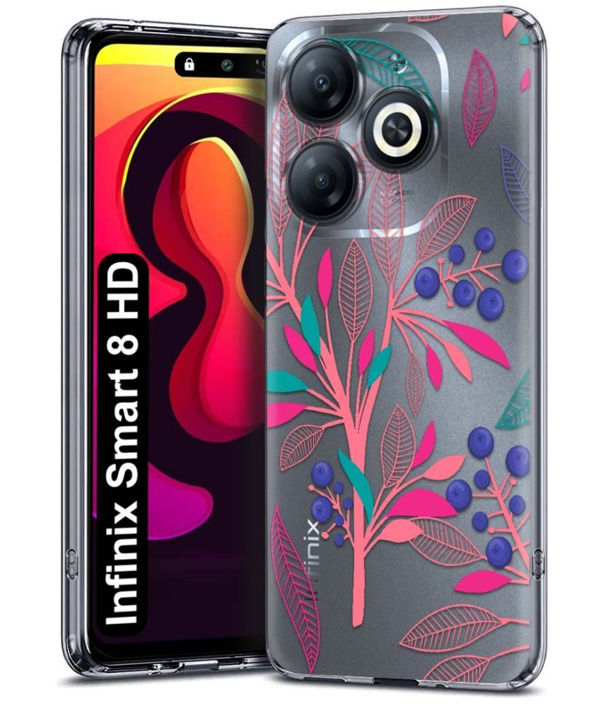     			Fashionury Multicolor Printed Back Cover Silicon Compatible For Infinix Smart 8 HD ( Pack of 1 )