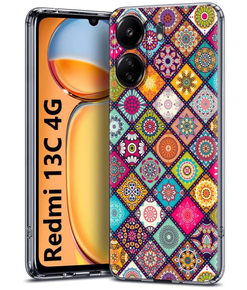     			Fashionury Multicolor Printed Back Cover Silicon Compatible For Redmi 13C 4G ( Pack of 1 )