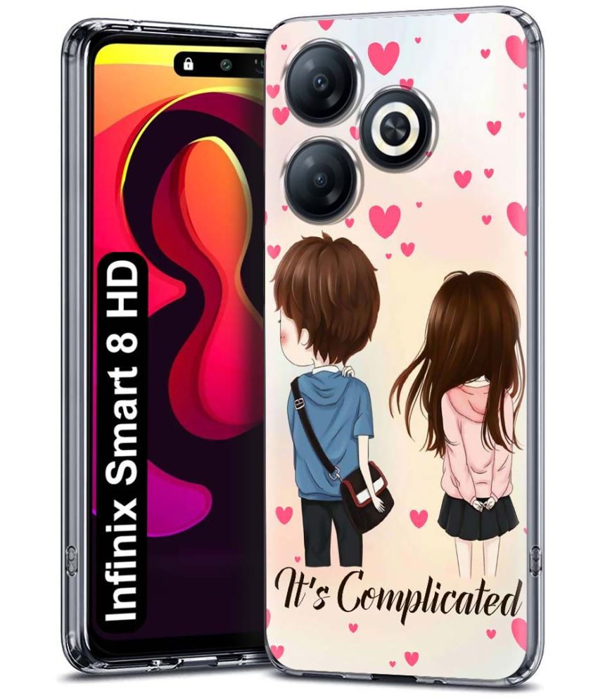     			Fashionury Multicolor Printed Back Cover Silicon Compatible For Infinix Smart 8 HD ( Pack of 1 )