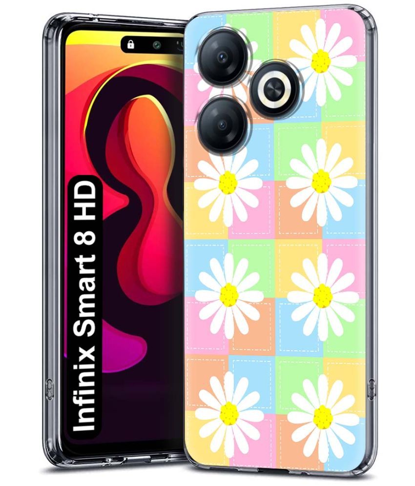     			Fashionury Multicolor Printed Back Cover Silicon Compatible For Infinix Smart 8 HD ( Pack of 1 )