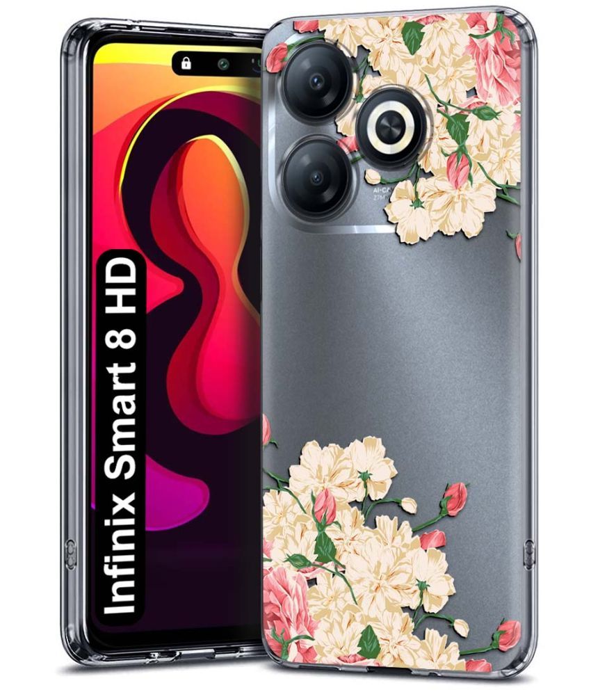     			Fashionury Multicolor Printed Back Cover Silicon Compatible For Infinix Smart 8 HD ( Pack of 1 )