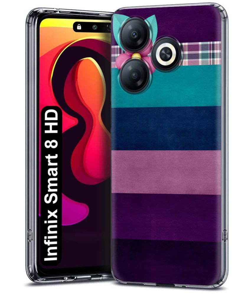     			Fashionury Multicolor Printed Back Cover Silicon Compatible For Infinix Smart 8 HD ( Pack of 1 )