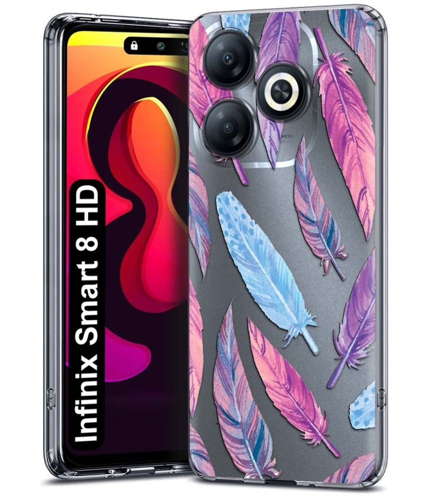     			Fashionury Multicolor Printed Back Cover Silicon Compatible For Infinix Smart 8 HD ( Pack of 1 )