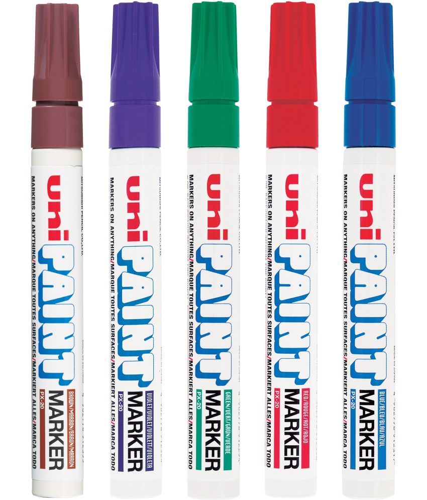     			uni-ball PX20 Paint Marker Combo (Brown, Violet, Green, Red, Blue, Pack of 5)