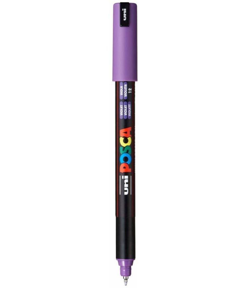     			uni-ball Posca PC-1MR 0.7 mm Extra-Fine Tip Markers, Violet Ink, Pack of 3