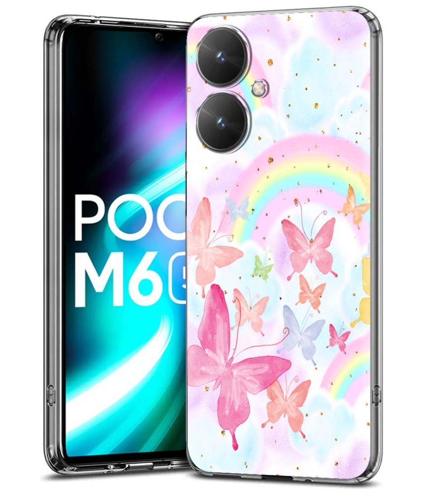     			Fashionury Multicolor Printed Back Cover Silicon Compatible For Poco M6 5G ( Pack of 1 )