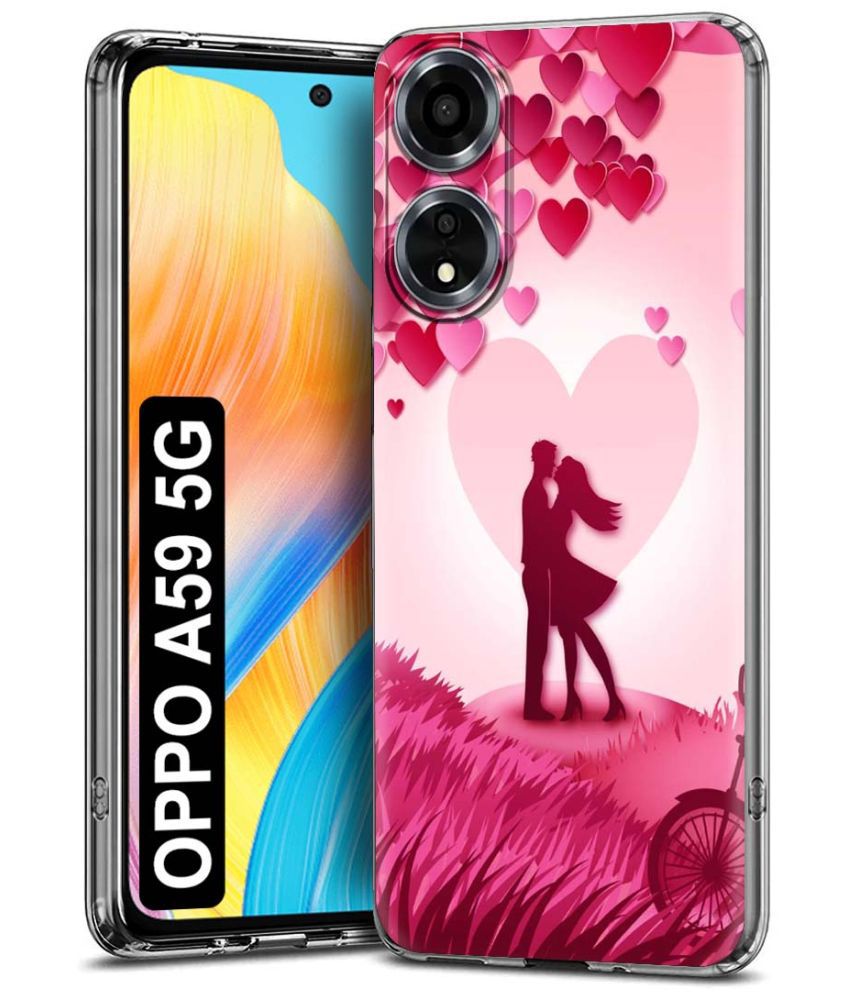     			Fashionury Multicolor Printed Back Cover Silicon Compatible For Oppo A59 5G ( Pack of 1 )