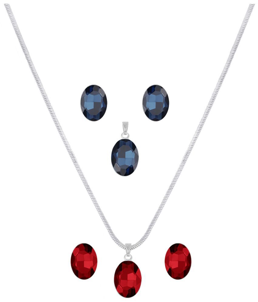     			JFL - Jewellery For Less Red Pendant set ( Pack of 1 )