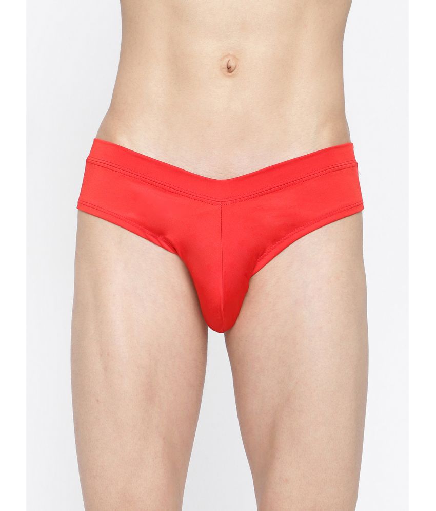     			La Intimo Red Polyester Men's Briefs ( Pack of 1 )