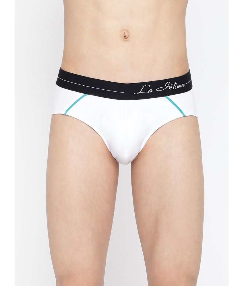     			La Intimo Cotton Men's Briefs ( White )