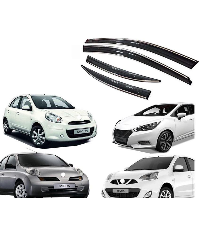     			Auto E-Shopping Wind Deflectors Black Set of 4