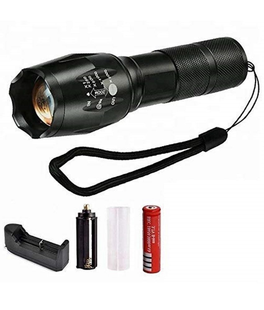     			DAJUBHAI - 12W Rechargeable Flashlight Torch ( Pack of 1 )