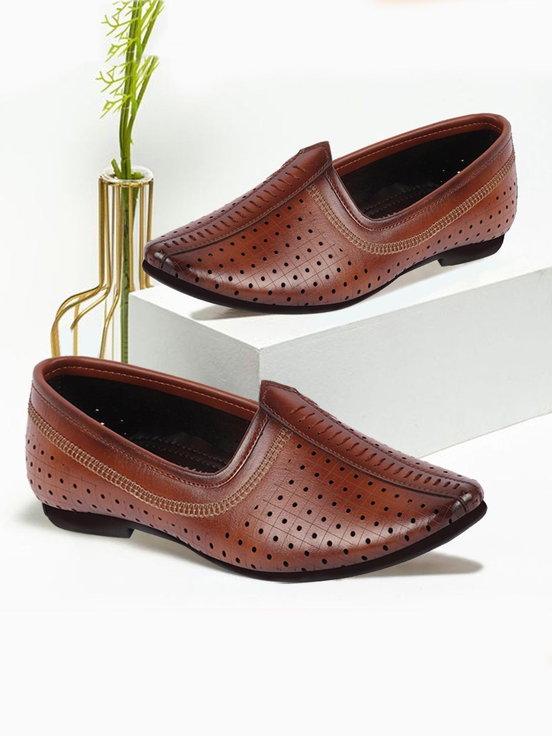     			Fausto Brown Men's Designer Shoes