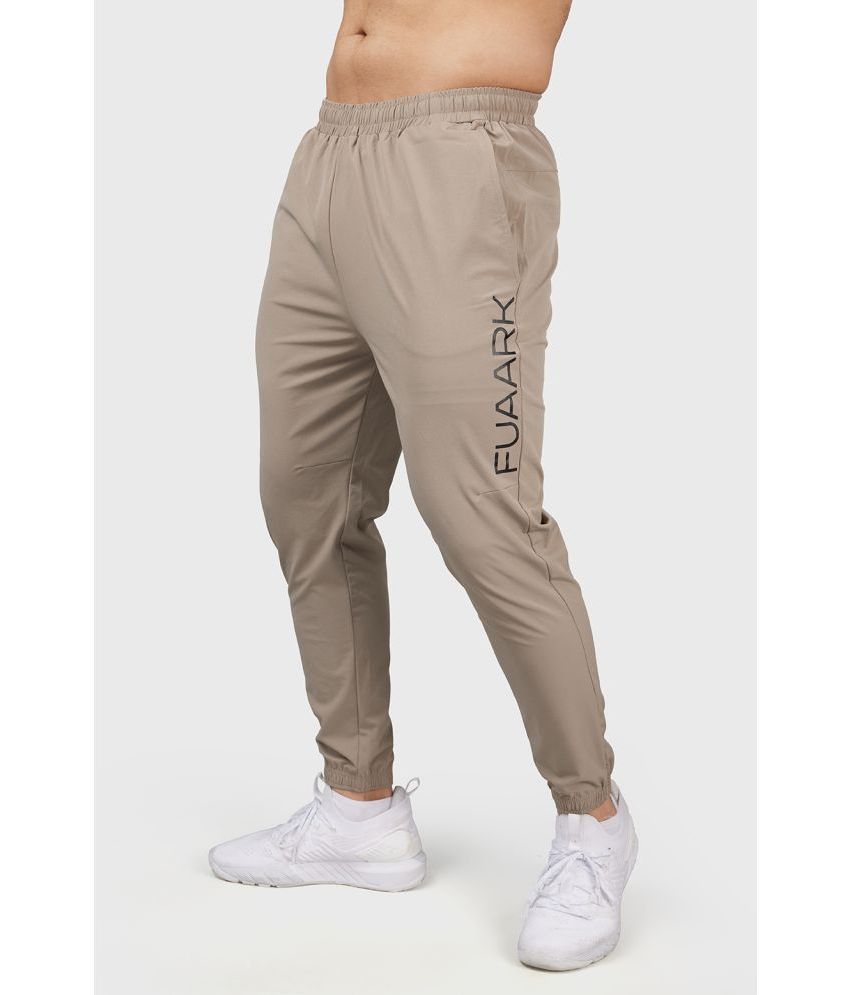     			Fuaark Beige Nylon Men's Sports Joggers ( Pack of 1 )