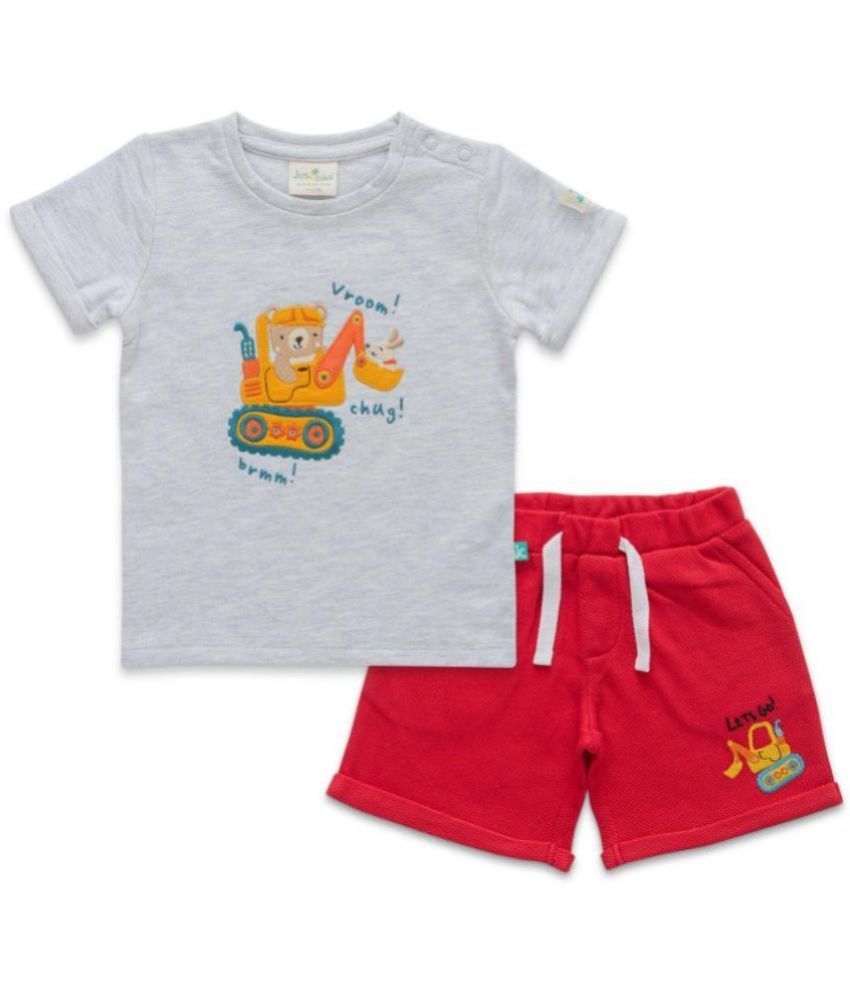     			Juscubs Pack of 1 Baby Boys Cotton T-Shirt & Shorts ( Red )