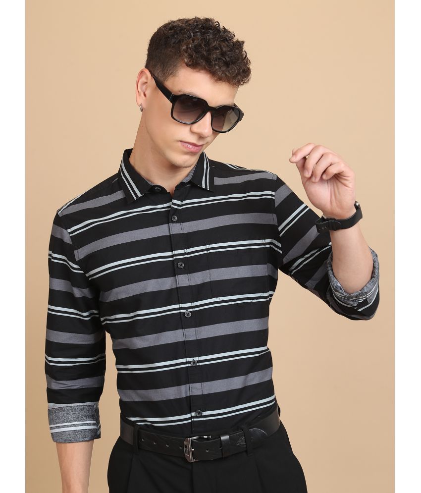     			Ketch 100% Cotton Slim Fit Printed Full Sleeves Men's Casual Shirt - Black ( Pack of 1 )