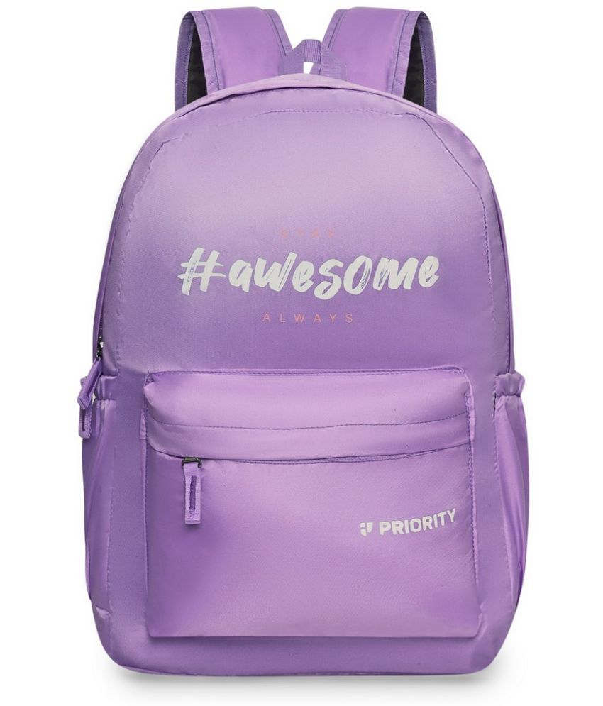     			Priority Lavender Polyester Backpack ( 14 Ltrs )