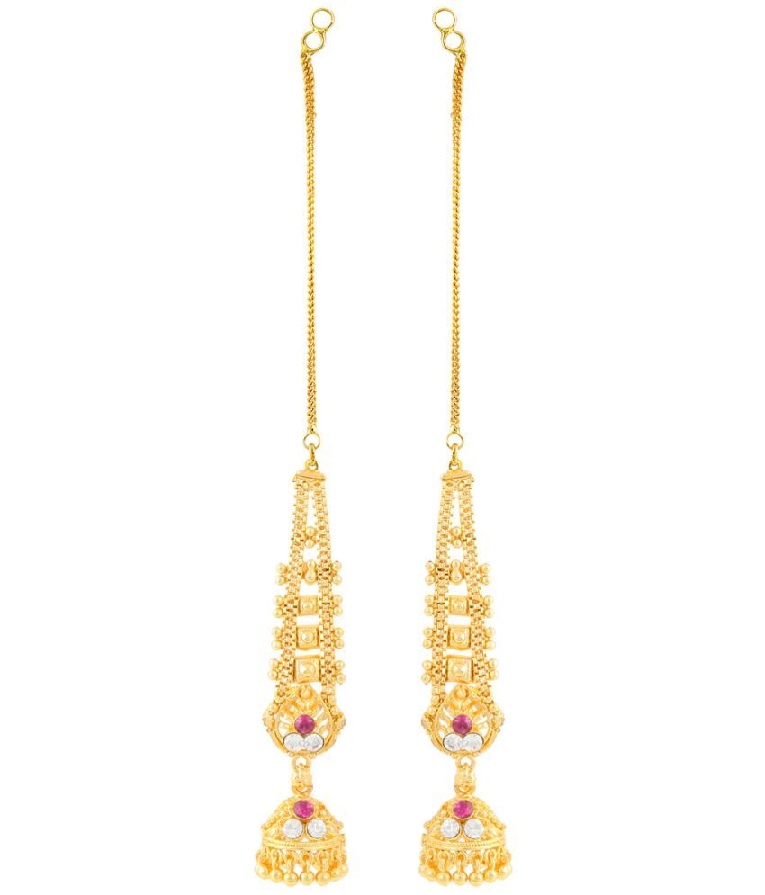     			VIVASTRI Golden Jhumki Earrings ( Pack of 1 )