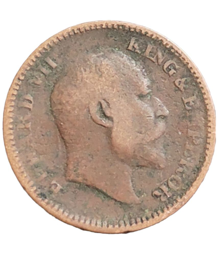     			Very Rare 1/2 Pice 1909 Key date Edward VII British India Coin