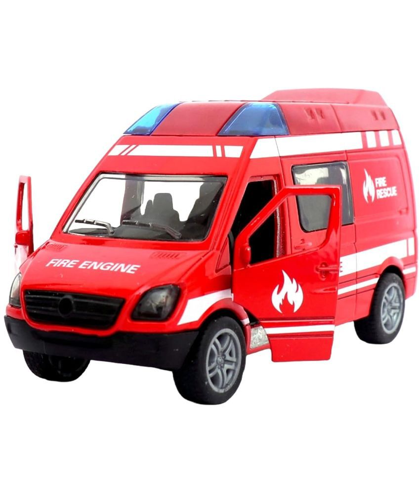     			WOW Toys - Delivering Joys of Life|| Die cast Metal Fire Ambulance Car/Van Toy for Kids with Pull Back Function, Multicolour