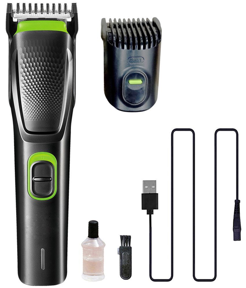     			geemy Rechargeable Black Cordless Beard Trimmer With 45 minutes Runtime