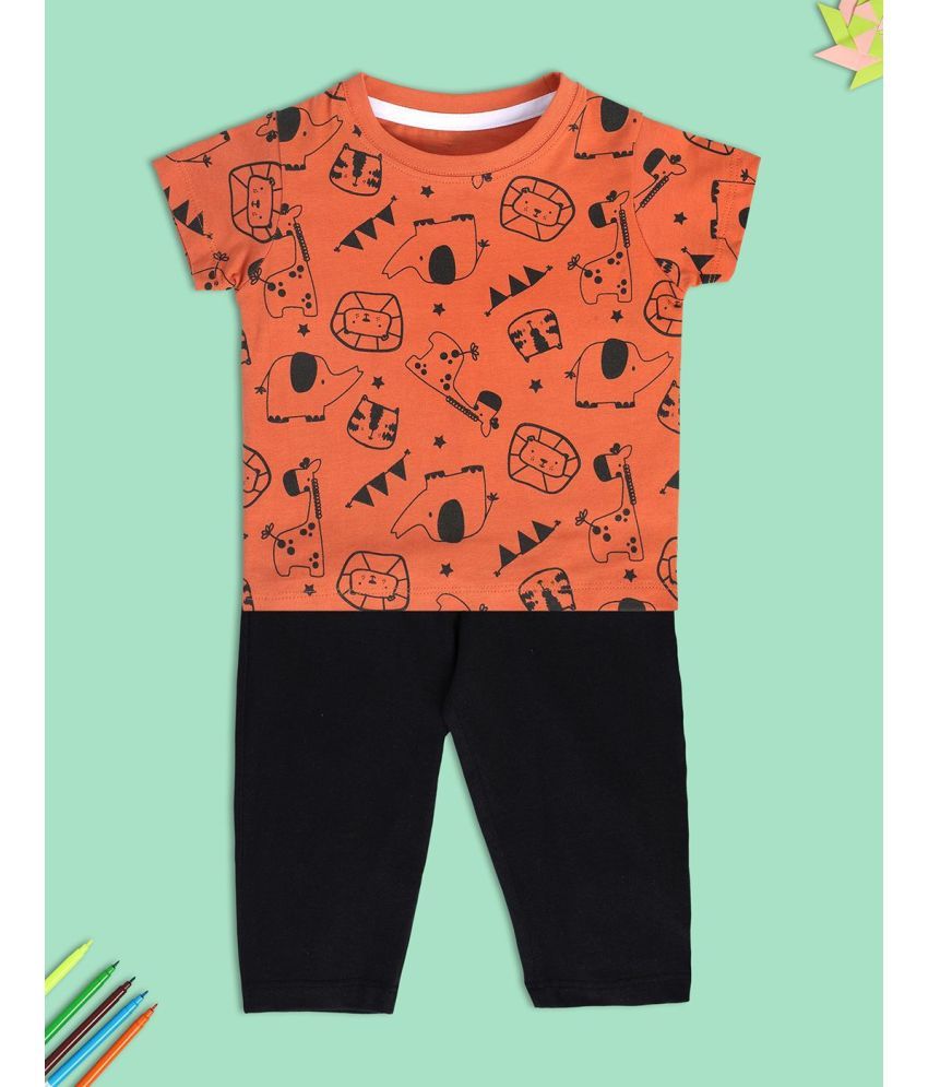     			miniklub Multi Cotton Baby Boy T-Shirt & Trouser ( Pack of 2 )