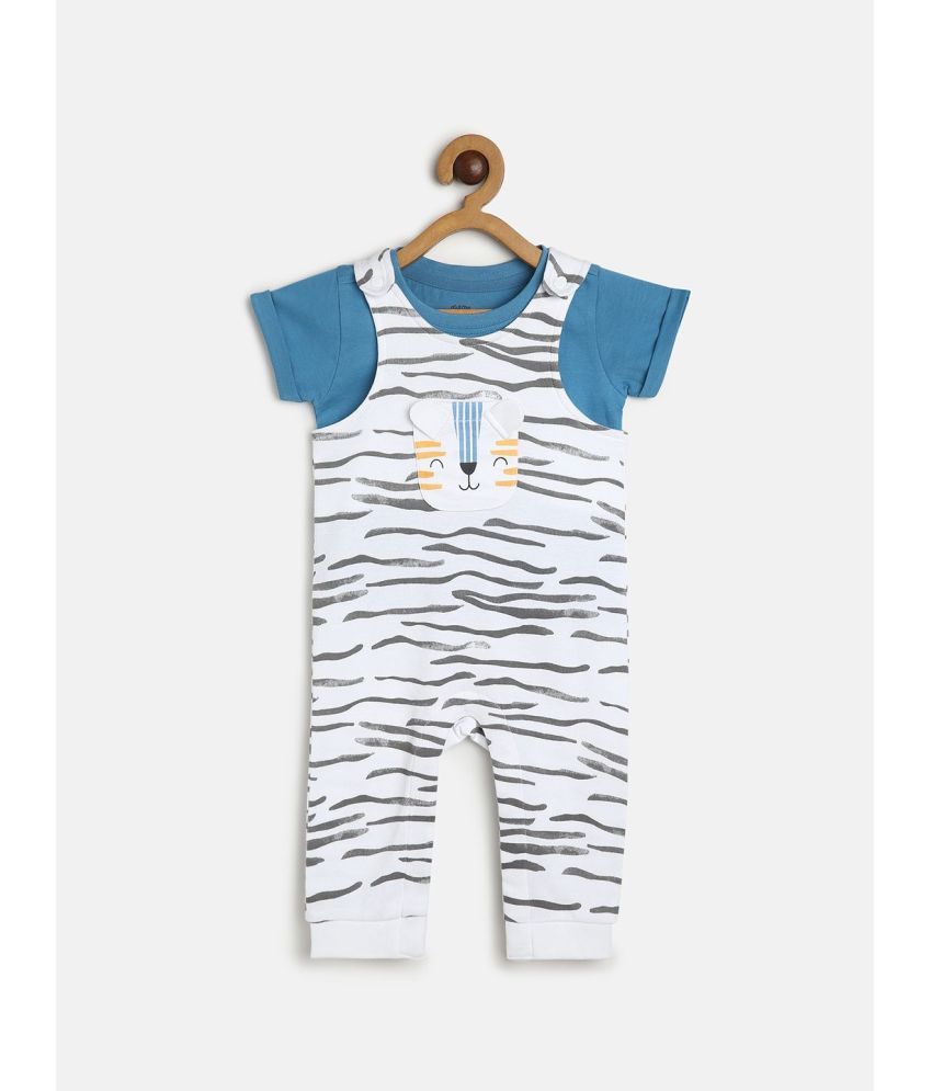     			miniklub Multi Cotton Baby Boy Dungaree Sets ( Pack of 2 )