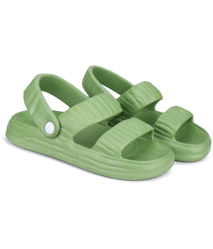     			Bersache Green Floater Sandals