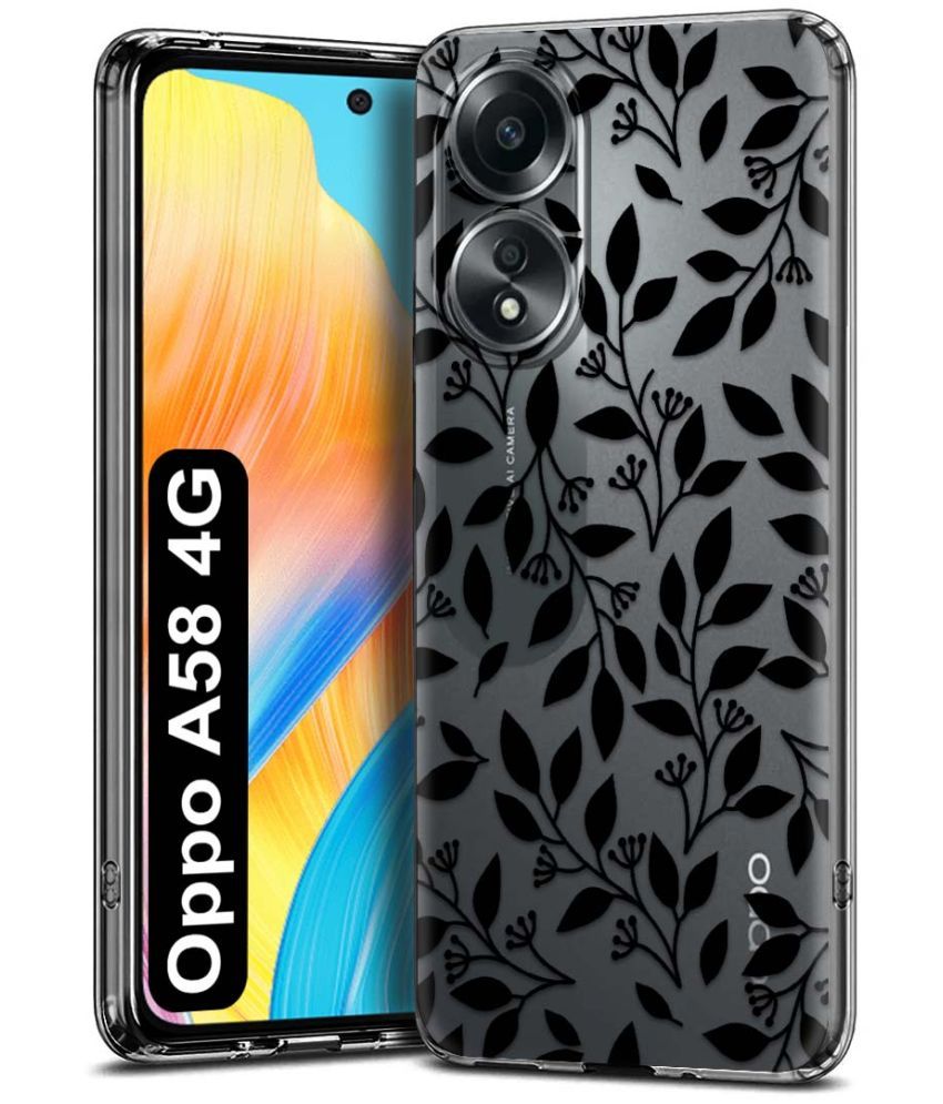     			Fashionury Multicolor Printed Back Cover Silicon Compatible For Oppo A58 4G ( Pack of 1 )