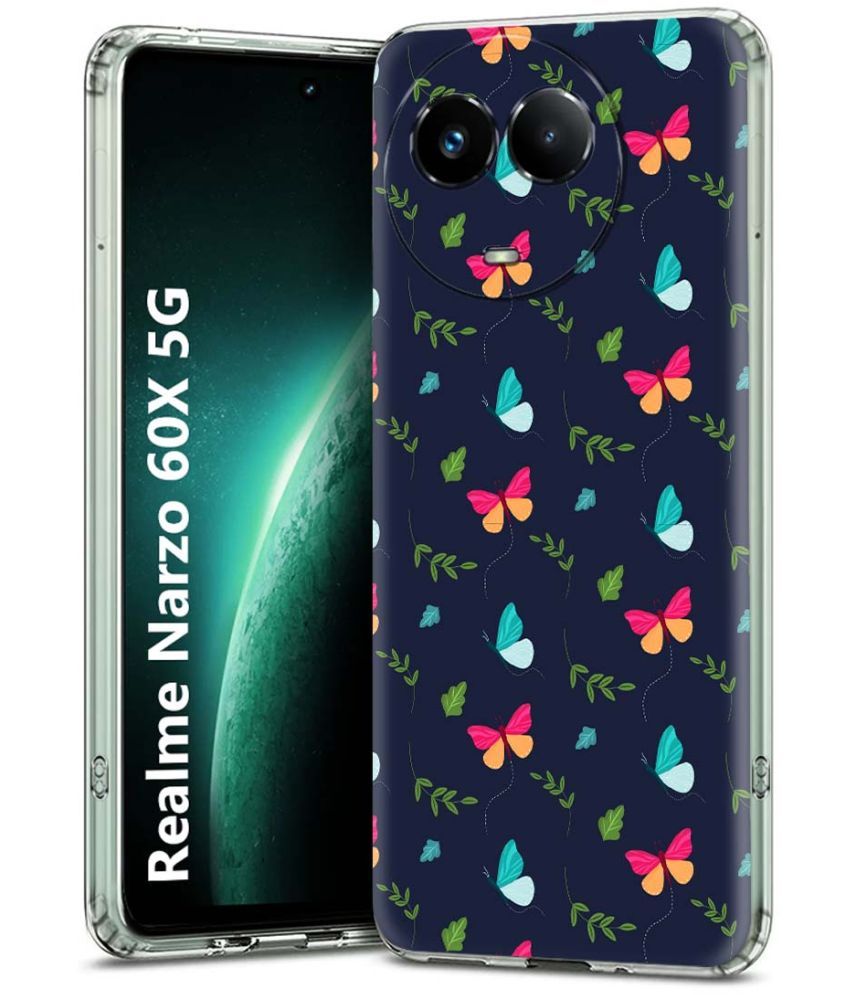     			Fashionury Multicolor Printed Back Cover Silicon Compatible For Realme Narzo 60x 5G ( Pack of 1 )