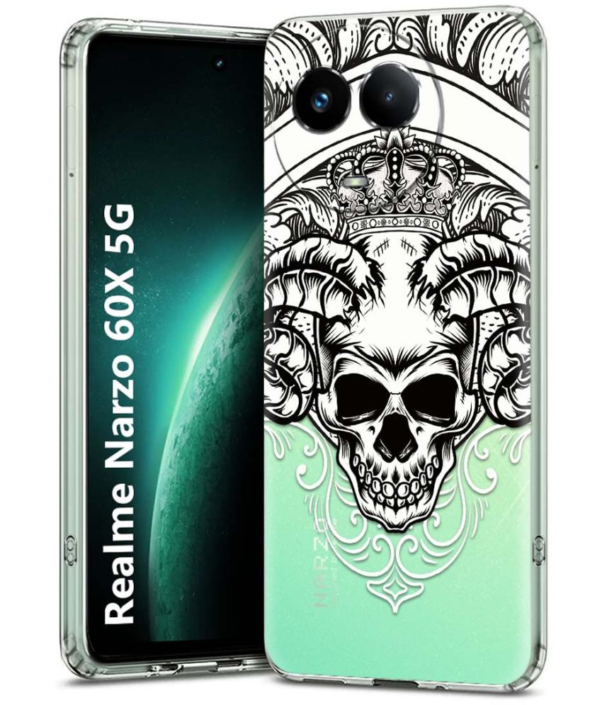     			Fashionury Multicolor Printed Back Cover Silicon Compatible For Realme Narzo 60x 5G ( Pack of 1 )