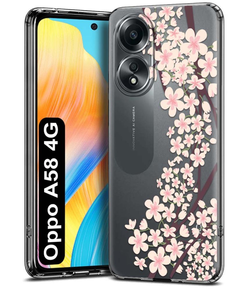     			Fashionury Multicolor Printed Back Cover Silicon Compatible For Oppo A58 4G ( Pack of 1 )