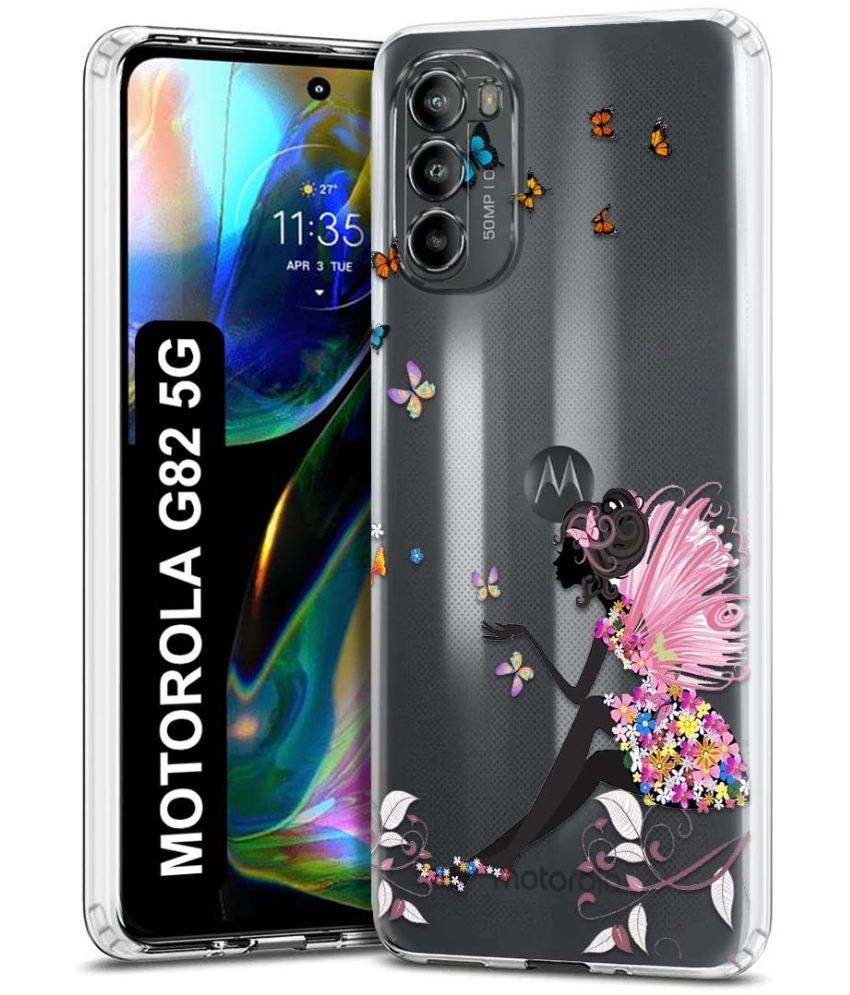     			Fashionury Multicolor Printed Back Cover Silicon Compatible For Motorola Moto G82 5G ( Pack of 1 )