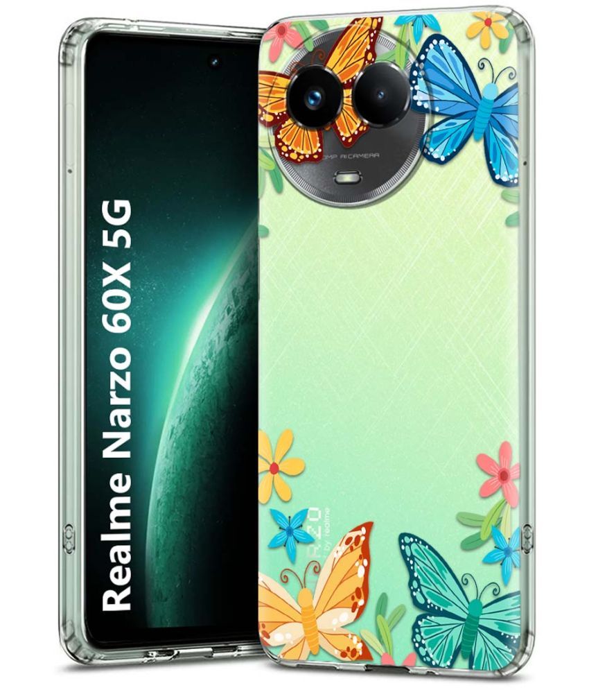     			Fashionury Multicolor Printed Back Cover Silicon Compatible For Realme Narzo 60x 5G ( Pack of 1 )