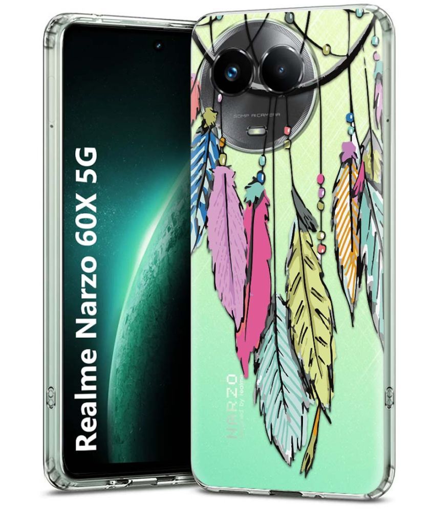     			Fashionury Multicolor Printed Back Cover Silicon Compatible For Realme Narzo 60x 5G ( Pack of 1 )