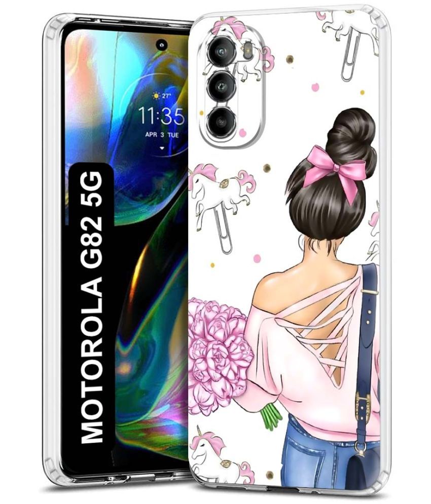     			Fashionury Multicolor Printed Back Cover Silicon Compatible For Motorola Moto G82 5G ( Pack of 1 )