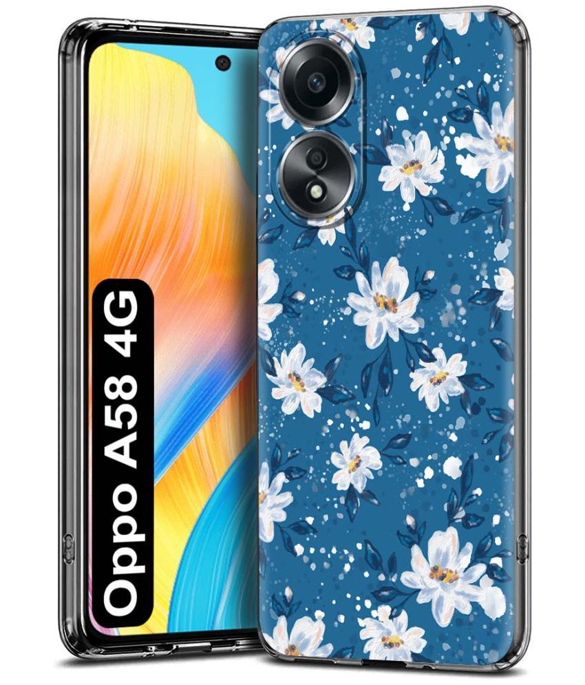     			Fashionury Multicolor Printed Back Cover Silicon Compatible For Oppo A58 4G ( Pack of 1 )