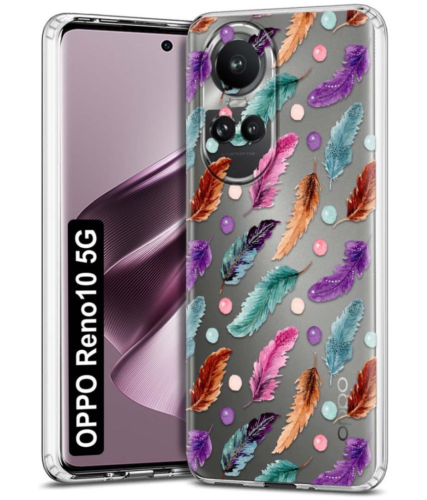     			Fashionury Multicolor Printed Back Cover Silicon Compatible For Oppo Reno 10 5G ( Pack of 1 )