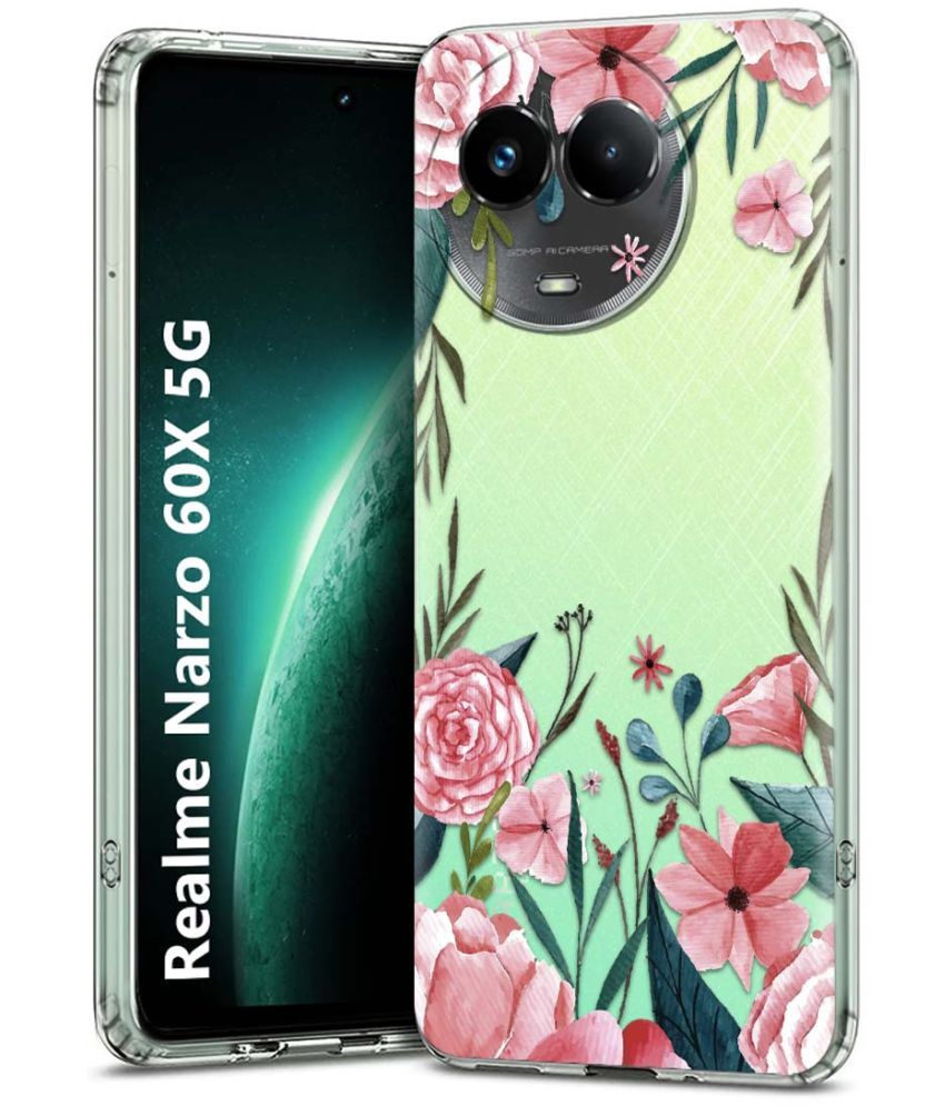     			Fashionury Multicolor Printed Back Cover Silicon Compatible For Realme Narzo 60x 5G ( Pack of 1 )