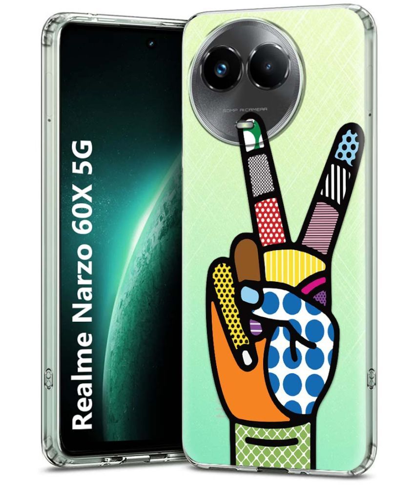     			Fashionury Multicolor Printed Back Cover Silicon Compatible For Realme Narzo 60x 5G ( Pack of 1 )