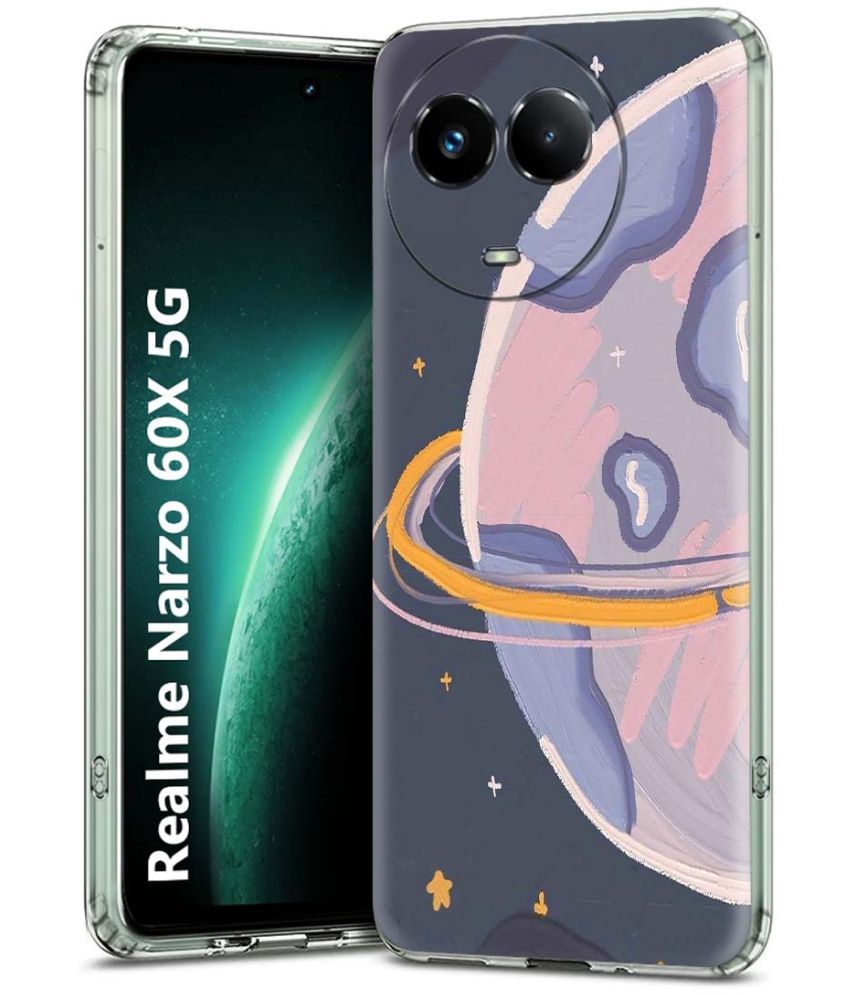     			Fashionury Multicolor Printed Back Cover Silicon Compatible For Realme Narzo 60x 5G ( Pack of 1 )