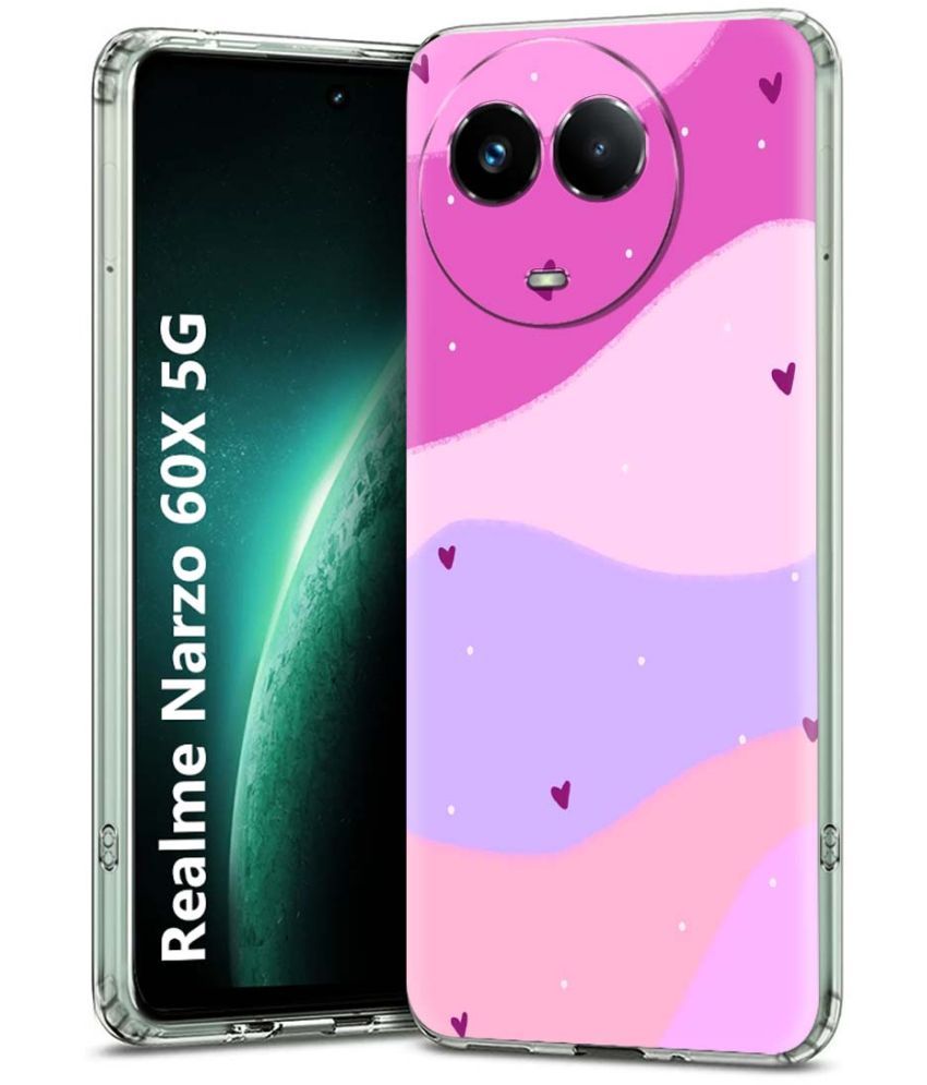     			Fashionury Multicolor Printed Back Cover Silicon Compatible For Realme Narzo 60x 5G ( Pack of 1 )