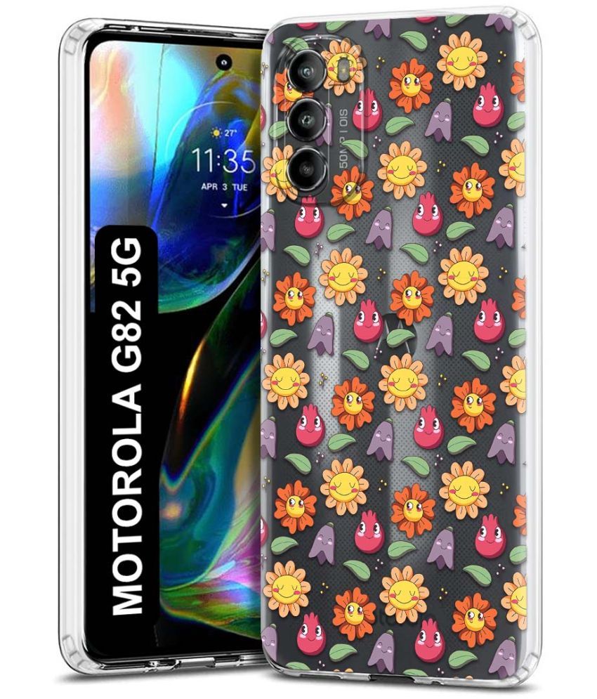     			Fashionury Multicolor Printed Back Cover Silicon Compatible For Motorola Moto G82 5G ( Pack of 1 )