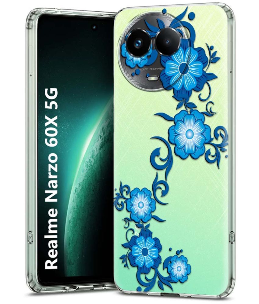     			Fashionury Multicolor Printed Back Cover Silicon Compatible For Realme Narzo 60x 5G ( Pack of 1 )