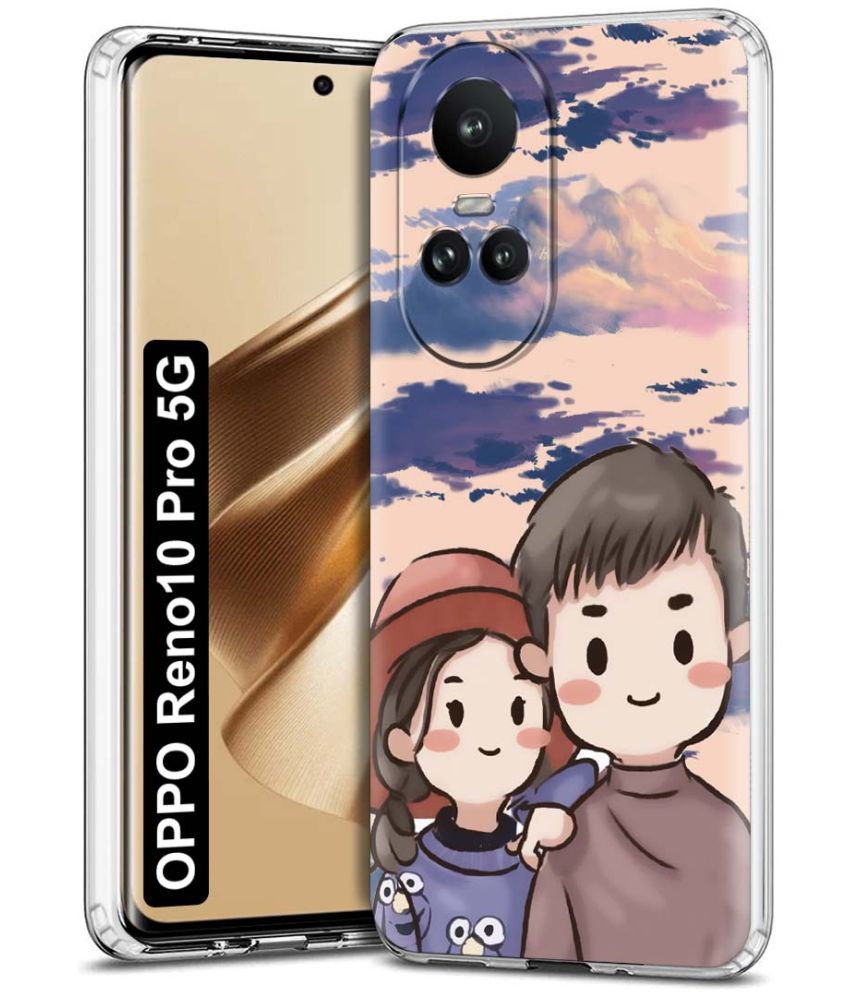     			Fashionury Multicolor Printed Back Cover Silicon Compatible For Oppo Reno 10 Pro ( Pack of 1 )