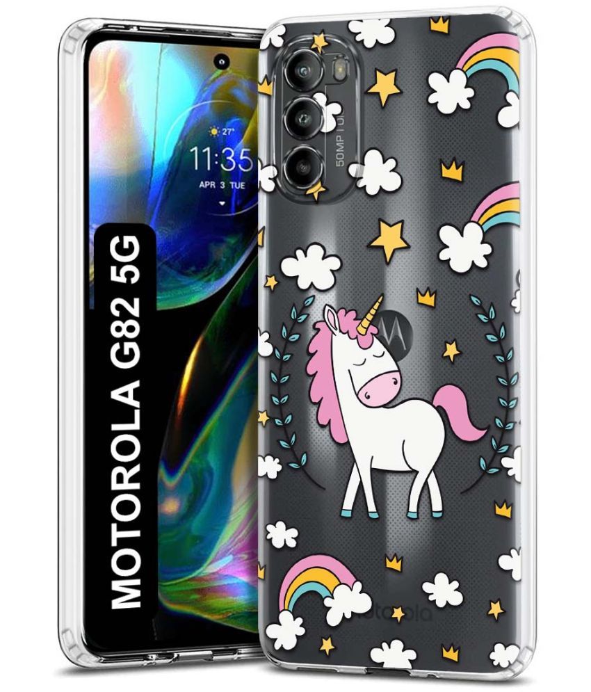     			Fashionury Multicolor Printed Back Cover Silicon Compatible For Motorola Moto G82 5G ( Pack of 1 )