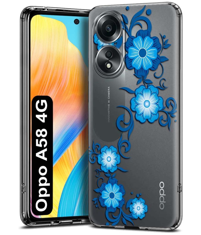     			Fashionury Multicolor Printed Back Cover Silicon Compatible For Oppo A58 4G ( Pack of 1 )