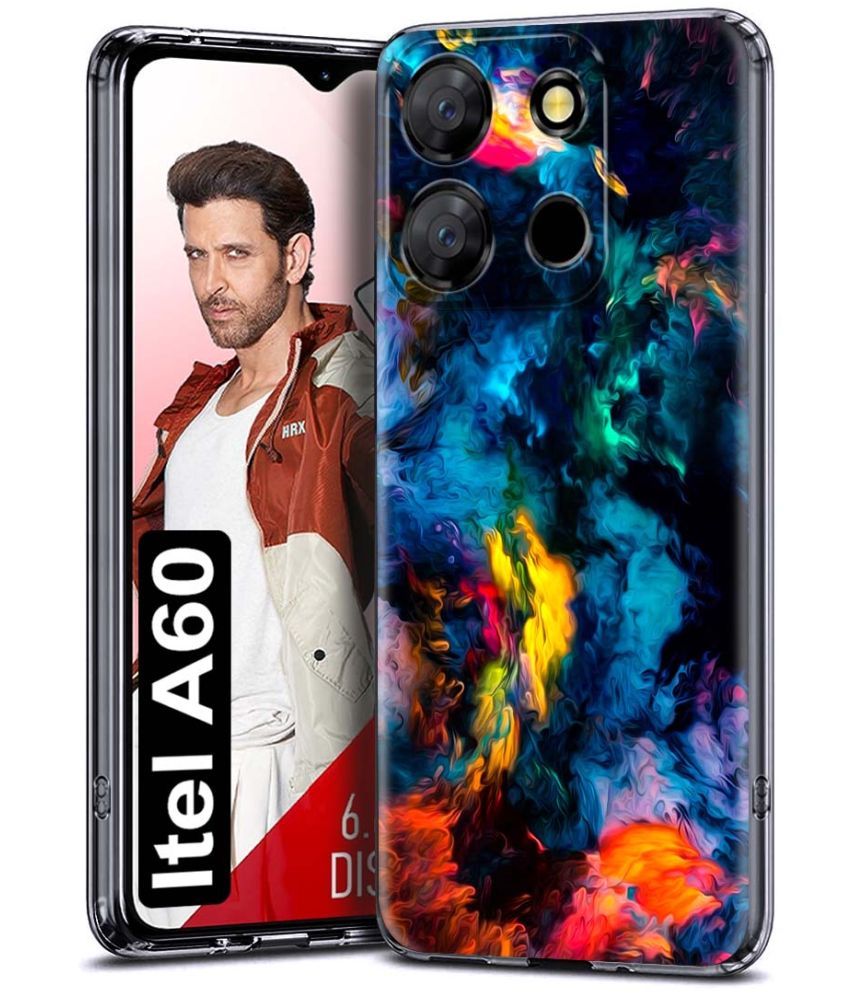     			Fashionury Multicolor Printed Back Cover Silicon Compatible For iTel A60 ( Pack of 1 )