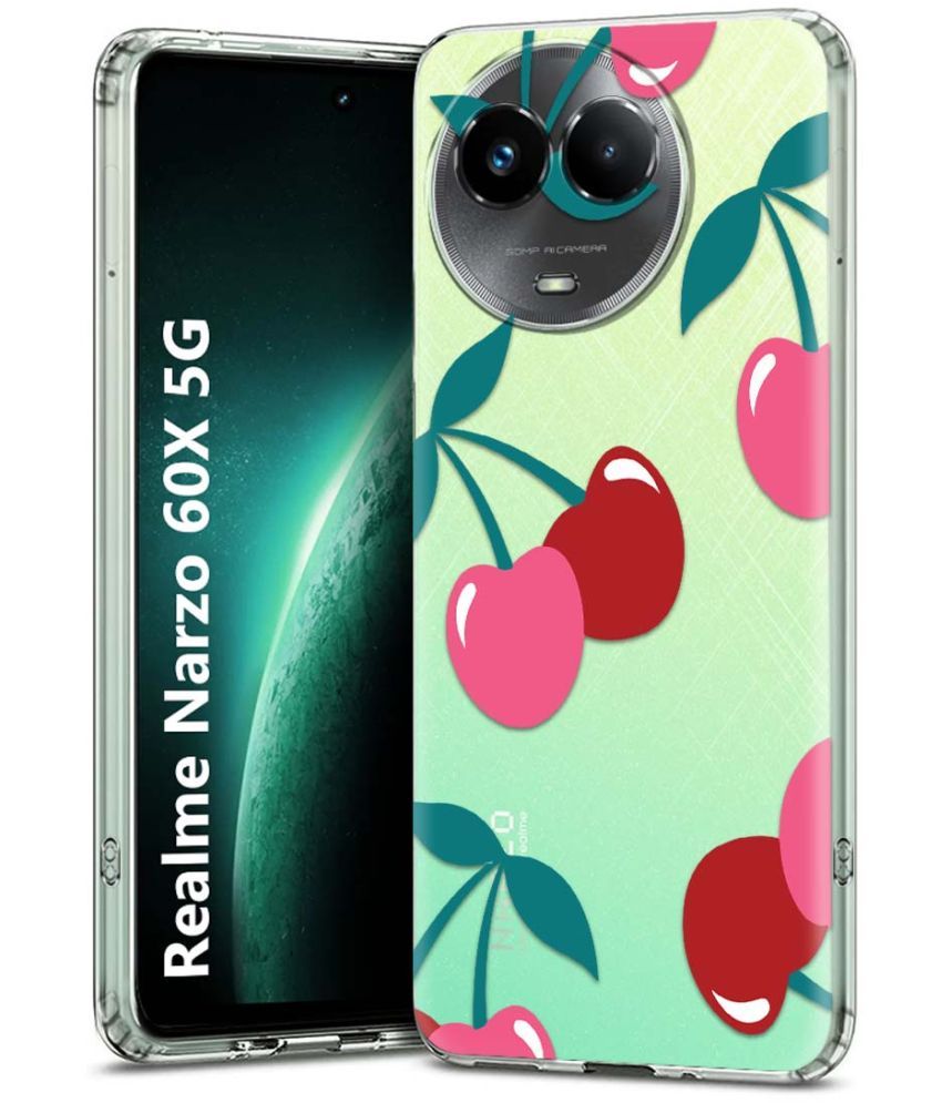     			Fashionury Multicolor Printed Back Cover Silicon Compatible For Realme Narzo 60x 5G ( Pack of 1 )